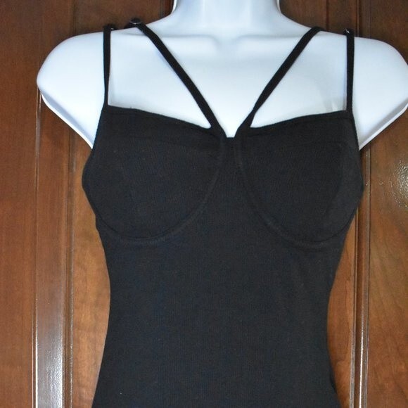Brooklyn Karma Black Strappy Underwire Bodysuit Size Medium Thong Adjustable - Picture 2 of 16